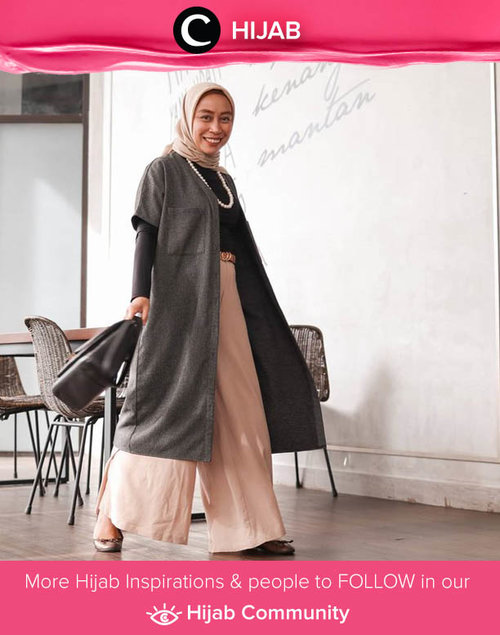 Long outer and palazzo pants for this weekend! Image shared by Clozetter @fillyawie. Simak inspirasi gaya Hijab dari para Clozetters hari ini di Hijab Community. Yuk, share juga gaya hijab andalan kamu.