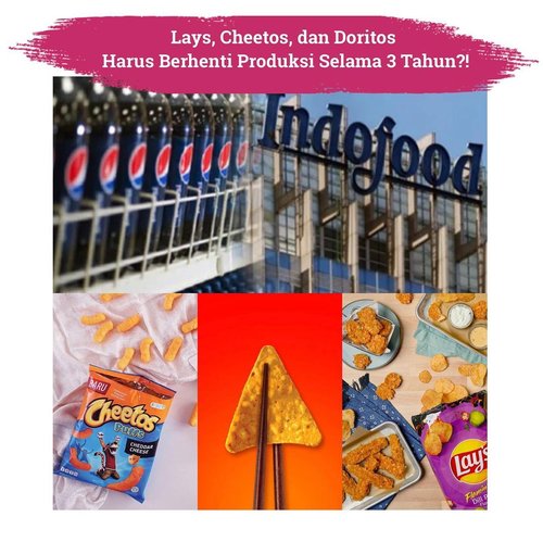So sad! Beberapa produk PepsiCo yang dipasarkan di Indonesia seperti Cheetos, Lays, & Doritos kabarnya harus berhenti diproduksi, nih Clozetters. Alasannya adalah karena PT Indofood CBP Sukses Makmur TBK (ICBP) sudah membeli seluruh saham Fritolay Netherlands Holding B.V (Fritolay) selaku afiliasi dari PepsiCo pada Rabu, 17 Februari 2021 kemarin. Jadi, semua produk makanan ringan yang bersaing dengan produk IFL harus diberhentikan produksinya paling nggak selama 3 tahun ke depan.Gonna miss our favorite snacks!#ClozetteID