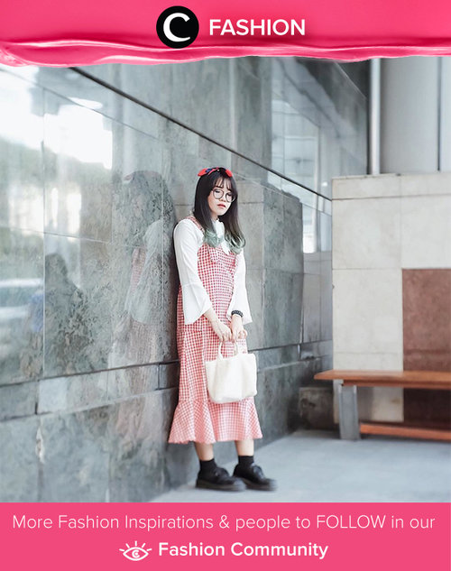 Dolled up in red tartan dress. Simak Fashion Update ala clozetters lainnya hari ini di Fashion Community. Image shared by Clozetter @yumiiiko. Yuk, share outfit favorit kamu bersama Clozette.