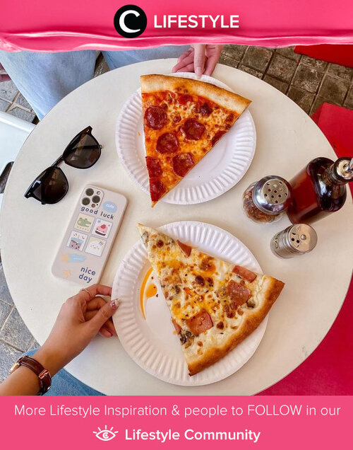 It's pizza o'clock! Image shared by Clozette Ambassador @steviiewong. Simak Lifestyle Update ala clozetters lainnya hari ini di Lifestyle Community. Yuk, share momen favoritmu bersama Clozette.