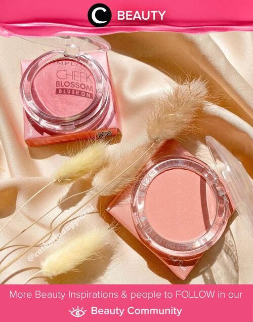 Sedang mencari blush on matte finish dengan hint glitter yang cantik? Kamu bisa coba Implora Cheek Blossom Blush On dengan warna fresh yang juga pigmented. Image shared by Clozetter @catharinanggraeni. Simak Beauty Update ala clozetters lainnya hari ini di Beauty Community. Yuk, share produk favorit dan makeup look kamu bersama Clozette.