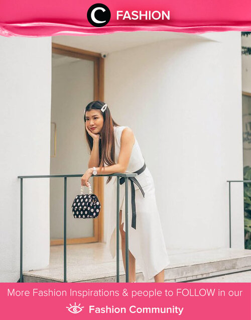 Feminine and chic, Clozette Ambassador @wulanwu memadukan barrette hair clip dengan hand bag polka dot dan white dress. We love the total look! Simak Fashion Update ala clozetters lainnya hari ini di Fashion Community. Yuk, share outfit favorit kamu bersama Clozette.