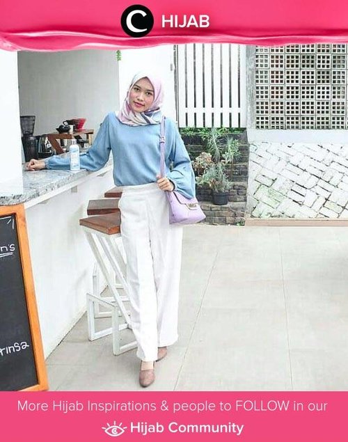 Soft blue and white looked so lovely on Clozetter @misskarulina. Simak inspirasi gaya Hijab dari para Clozetters hari ini di Hijab Community. Yuk, share juga gaya hijab andalan kamu. 