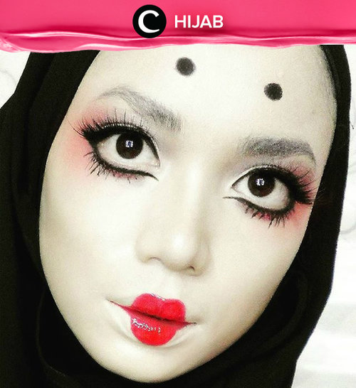 Selamat pagi! Yuk, asah kreativitas kamu dengan membuat kreasi makeup ala jepang seperti Clozette Star yang satu ini! Simak inspirasi gaya di Hijab Update dari para Clozetters hari ini, di sini http://bit.ly/clozettehijab. Image shared by Clozetter: bugnanirwana. Yuk, share juga gaya hijab andalan kamu.