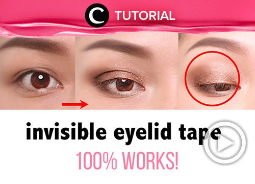 Wow, instant eyelid surgery effect! Check the tutorial video here: http://bit.ly/2tAsgP6 . Vide ini di-share kembali oleh Cozetter @zahirazahra. Jangan lupa intip juga tutorial lainnya di Tutorial Section.