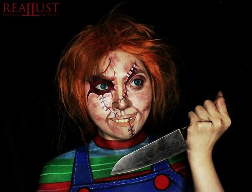 [ Hi I'm Chucky wanna play?! We're friends 'til the end, remember?  Friends stick together till the end! ]
.
Legendary doll. Do you like this cutie-little-creepy-sweetie doll?
I have so much fun when i'm doing this, transform myself became one of my favourite horror icon, Chucky. But the hardest part is to draw chucky's outfit : Striped shirt with a jeans romper. I have to draw a lines with a different colour, and i have to draw a precision line and that's sooo boring 🔪 as a perfectionist, i feel bad when i find out something that not precision ❌ but yeah,  please enjoy my artwork! .
.
.
. .
.
.
.
.
.
.
.
.
.
.
.
 #undertheradar_makeup #crazymakeups #featuremuas #undiscovered_muas #feature_my_stuff #amazingmakeupart  #dupemag #mua_army #muasfam #muas_club 
#makeup #kawaii #ファッション #clozetteID
#Beauty #sfxmakeup #chucky #childsplay #art #facepainting
#specialeffectmakeup  #モデル #メイク #かわいい  #ファッション #specialeffect  #sfxartist