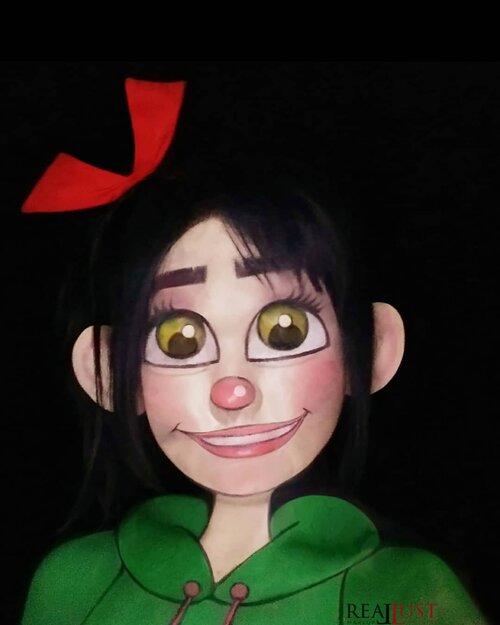 "Sweet mother of monkey milk! I did it!"Vanellope von Schweetz @sarahkatesilvermanFrom @wreckitralph 💙💚💛💜..Behind the scene (bahasa) :.Hiyaaaa,  akhirnya ya Gustii! eke bisa pegang kuas dan ngecat lagi (setelah sekian lama ga sempat bikin karya facepainting dan makeup ilusi lagi karena berbagai kesibukan lain dan segudang dedlen yang berbisik manja. Sampe guatel banget ini jiwa membara pengen cemong2an lagi..Baydewey,  ini poto penuh perjuangan dibanding poto karakter lainnya. Lha wong mata merem, idung disumpel kapas cem mayat (biar ga keliatan lubang idung, lalu kapasnya dicet warna kulit juga). Terus mulut kudu mingkem (lha kalo ndak, kan keliatan ilusi senyum sumringahnya). Jadi pas cekrak-cekrik ya kudu tahan napas, sambil sesekali break berapa detik buat ambil napas dari mulut cem ikan mujaer mangap2 ya lorddd 🐟 #sumpah, bisa bernafas dengan leluasa itu merupakan suatu kebahagiaan yang haqiqi. Makae, ojo ngersulo urip kuwi..Intinya : selalu ada derita dibalik asa #prikitiuw!Selalu ada pengorbanan di balik sebuah karya..Ora gampang rek mbangun fondasi. Perlahan tapi pasti,  dan last forever, gak cuma sementara. ..Ya sudah, begitulah... Sampai jumpa di karya saya yang berikutnya!  Stay tuned lho, karena saya telah berikrar janji didepan saksi utk lebih aktif,  produktif dan konsisten lagi untuk bikin karya yang lebih emejing dan awsem di tahun 2019 ini dan selamalamanya..Jangan lupa staytuned juga di blog aku : aiyukiaikawaii.blogspot.com untuk berbagai tips, review,  dan tutorial makeup biar tampilan makin ketje. .........#venellope #venellopevonschweetz #ralphbreakstheinternet #wreckitralph2 #Beauty #beautystagram #fashion #style #sfxmakeup #artist #art #beautyinbeingunique #facepainting#specialeffectmakeup  #モデル #メイク #ヘアアレンジ #オシャレ #メイク #かわいい #instastyle #girl #beauty #kawaii #ファッション #コーデ #clozetteID #specialeffect #SFXartist #makeupillusions