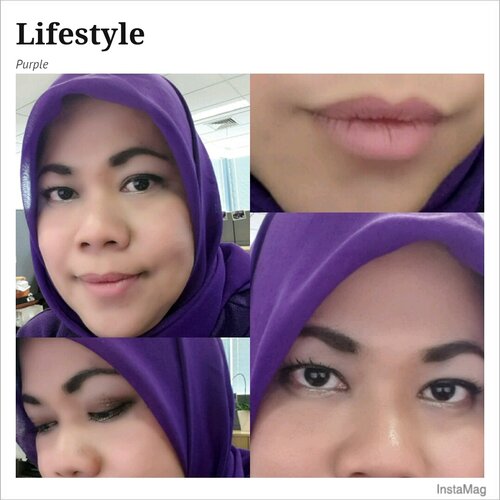 My PURPLE Day

What I Wear ?
1. Murad White Brilliance - Tahap2
2. Wardah Two way cake - Natural (04)
3. ViVa Eye Brow
4.  Sephora Crayon Jumbo Dark Brown Matte (24) for Eye Shadow
5. Maybelline Eye Liner HyperSharpLiner
6. Maybelline Mascara Magnum Wolum Express
7. Maybelline Cheeky Glow - Fresh Coral for Blush on
8. NYX Dusty Rose (108) Lipstick

Visit my blog for more review dymartha.blogspot.com
#Beauty # Makeup #Hijab #Hijab#Makeup #ClozetteID