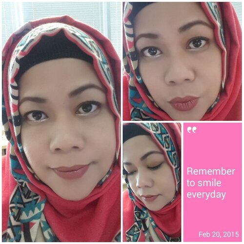 TGIF 
What I wear ?
1. Murad White Brilliance Tahap2
2. Wardah BB everyday cram natural
3. ViVa Eyebrow
4. PAC Blush on B.08 for Eye Shadow
5. Maybelline Hypersharp Liner
6. Shephora Crayon Jumbo Dark Brown matte (24) blend w/ Sephora Contour Eye Pencil Blonde Ambition (06)
7. Maybelline Cheeky Glow Fresh Coral Blend w/ PAC Blush on B.08
8. Lipstick Sephora Rough Oh Oh (R18)

Visit my blog for more review dymartha.blogspot.com
#OOTD#Hijab #HOTD #Hijab #Hijabwork #Beauty #Makeup #ClozetteID #clozetteidambassador