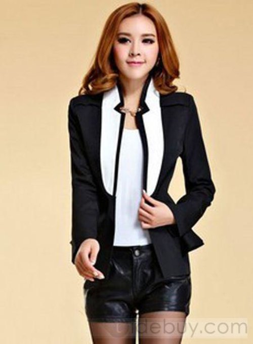  Alluring Perfect OL Style Slim Split Joint Long Sleeve Blazer  : Tidebuy.com