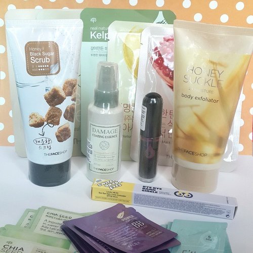 yesterday's #beautyhaul from @thefaceshopid ^^
will post the collective haul on the blog in the near the future ^^
#violetbrush #natashajs 
#clozetteid #makeup #haul