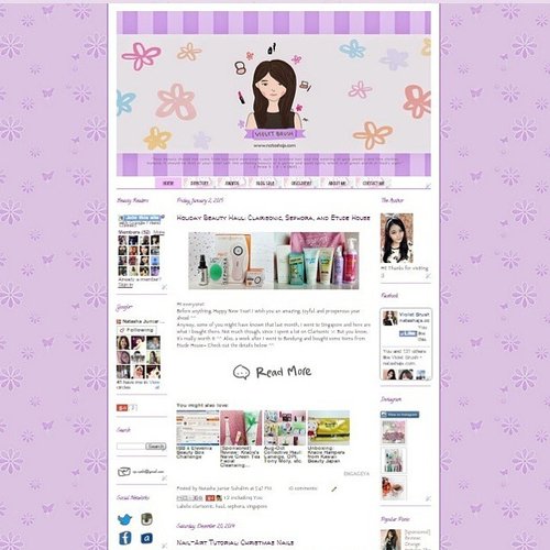 completely changed my blog design and you see, got my own domain! 😆😆 go visit www.natashajs.com ^^ what do you think? is this better than the previous one? 
header and icons courtesy of @gwynkumala ~ thankyou for complying to tons of my request 🙆🙆
#natashajs #violetbrush @clozetteid #ClozetteID