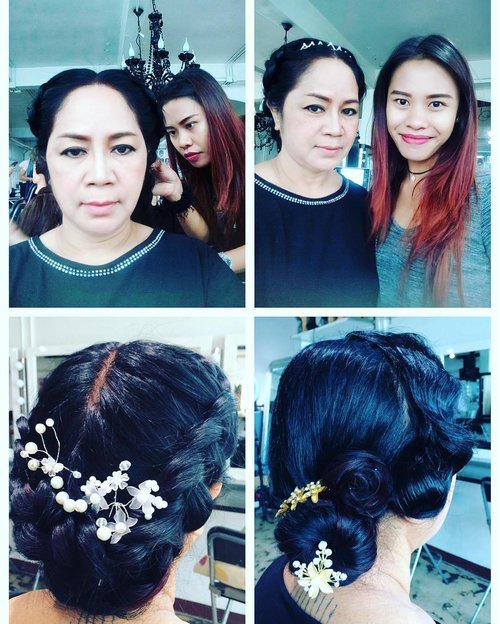 Last day on my hairdo course yesterday ❤️ Its another happy feeling to know that I can do things that I never knew I can't 😂 
Big thx to Jessy who teach us patiently in simple way and make it this course more fun 😘

Its not perfect yet! Still practice makes perfect 😘❤️😍💪🏼 #blogger #indonesianlivinginbangkok #starclozetter #clozetteid #instagram #muaindonesia #jakarta #indonesia #beautyblogger #hairdo #hairstyle #hair #practicemakesperfect #practicemakesprogress #instahair #indonesianblogger