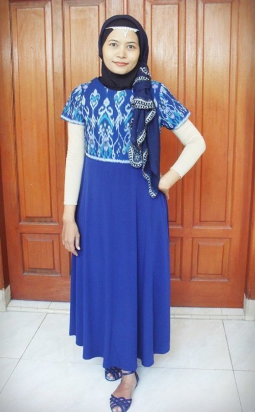 luv my ethnic blue dress #Godiscover #HitnRun #ClozetteID