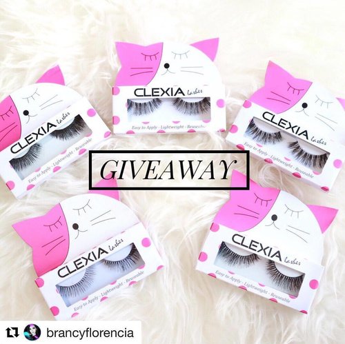 #Repost @brancyflorencia (@get_repost)
・・・
[ GIVEAWAY TIME ] -
Lets join this giveaway and win 1 pair lashes + random gift from me for 2 winner! -
How to join this giveaway?
1. Follow @clexialashes & @brancyflorencia 
2. Subscribe to my youtube channel @brancyflorencia 
3. Repost one of this pictures and mention/tag your friends to join
4. Use hashtag #floxclexialashes
5. Goodluck!
-
Ps : dont private your account!
-
This giveaway ends on 19 Aug
-
#giveaway #giveawayindo #giveawayindonesia #bulumata #fakelashes #clexialashes #clozetteid #beautynesiamember #beautyvlogger #beautyblogger #Repost @clexialashes with @insta.save.repost • • •