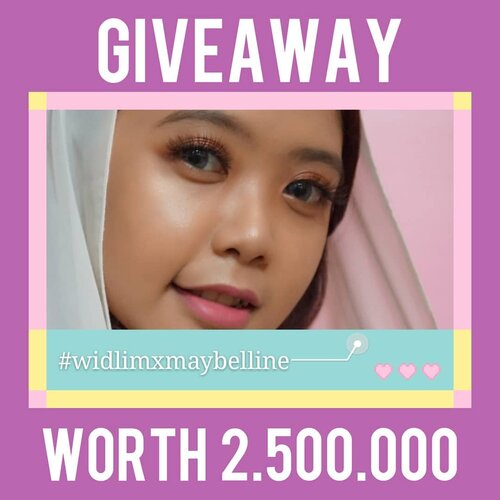 GIVEAWAY TIME!! Kali ini aku barengan sama @maybelline bakal bagi2 THR berupa hampers produk Maybelline untuk followers aku senilai total Rp. 2.500.000 untuk 5 orang pemenang (jadi 1 orang bakal dapet hampers senilai 500.000) ! Cara nya pastinya gampang banget 😍1. Follow aku2. Like dan comment apa aja bebas di foto ini, tapi CUKUP 1x comment yaah (kecuali reply dari reply an aku gppa wkwk tapi GABOLEH SPAM COMMENT)3. Repost SEBANYAK BANYAK NYA di instagram feeds kalian dengan pakai #widlimxmaybelline #ramadhancantikmaybelline #beautyhackatonlorealid 💕UDAH GITU DOANG wkwkwk gampang banget kaan.. Total 5 pemenang akan diundi secara acak dari hashtag, soo pastiin kalian repost sebanyak2 nya for a better chance! 😘Giveaway berlangsung 10 - 17 Juni 2019 jam 23.59 dan akan aku umumin sekitar tanggal 20 Juni yaa.. Soo hurry up! 🤣#kuisgiveaway #kuisgratis #giveawaybeauty #beautygiveaway #giveawayindo #giveawayindonesia #maybellineindonesia #indobeautysquad #Clozetteid