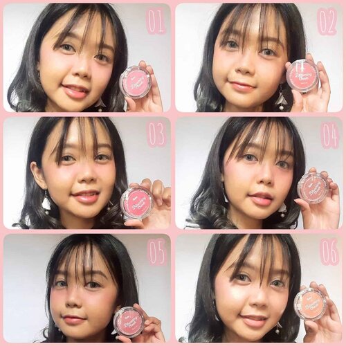 50 shades of #widyasibanyakmau 🤣Gak deng, ini adalah 6 shades yang cantik2 banget dari Fanbo Blooming Cheek Blush On ! Warnanya gemes banget, berikut keterangan per warna nya yaa 💕01 First Date : soft pink alias pink muda, warna paling soft (muda), paling matte, cocok untuk blushy cheeks buat yg kulitnya fair / light02 Prom Kiss : peach - pink, pink dengan hint sedikit orange, natural banget buat semua warna kulit03 Pinky Promise : pink terang (bukan soft) mendekati shocking pink, tapi masih natural kok.. cocok buat kulit medium kayak aku04 Happy Ending : dusty pink kalau di kulit aku, cocok buat blushy cheeks untuk yg kulitnya medium to tan05 Sweet Heart : pink dengan hint mauve, gak terlalu keliatan mauve nya sih.. paling gelap warna pink nya, ada sedikiiiit banget shimmer di blush on nya, cocok buat semua warna kulit06 Warm Hug : terracota, peach agak kecoklatan.. paling shimmery, buat yg mau coba blush shimmer ini masih aman banget, keliatan natural.. cocok buat yg mau keliatan glowing tapi mager pake highlighter 🤣Teksturnya agak powdery (jd hati2 sama fallout nya) dan punya pigmentasi yang oke, perlu di build up kalau mau jelas banget warnanya. Tapi kalau mau ala2 blush manjaahh cukup 1 - 2 kali aplikasi cukup kok 😘Kalau mau luat arm swatches nya boleh intip highlight story aku ya gengs 🙈#fanbobloomingcheek #fanbocosmetics #bandungbeautyblogger #widlimselfie #ClozetteID