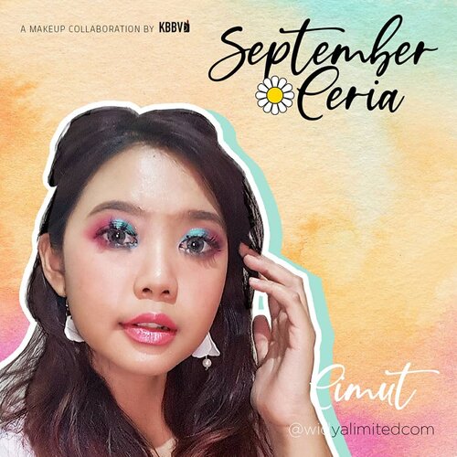 Asyik banget #kbbvmakeupcollab kali ini, temanya aku banget 🤣Yes, SEPTEMBER CERIA dengan warna2 yg colorful, kalau aku sih pakai warna pink dan biru cerah dari pallete legendaris @minyo33 x @mizzucosmetics 😍Terus bulu matanya pake 3D mink dari brand kesayangan @loreca.lashes 😘Swipe juga buat liat makeup ceria lainnya dari temen2 aku 💕#KBBVMember #widlimselfie #Clozetteid