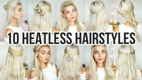 10 Heatless Back To School Hairstyles - YouTube