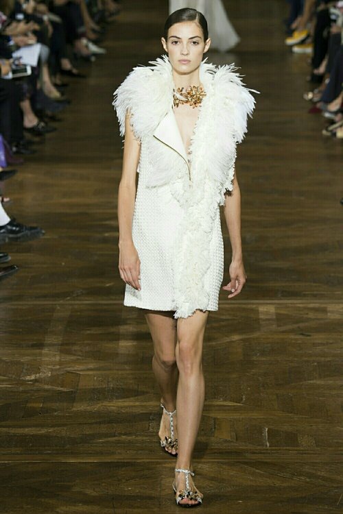 beautiful feathers from lanvin spring 2017 collection from vogue.com