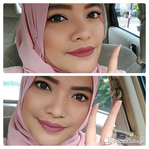 When you get bored with color of  the lipstick that you have, just mix them up.Here i am using @purbasari no. 82, and then coated it with @stilla patina.#ClozetteID #makeup #makeupjunkiee