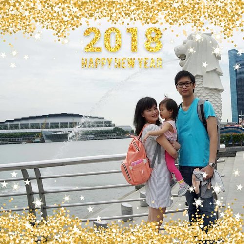 #NewYear2018 Welcome 2018 😊Please be nice to us 😄#clozetteid #ClozetteStar #Singapore #MerlionPark