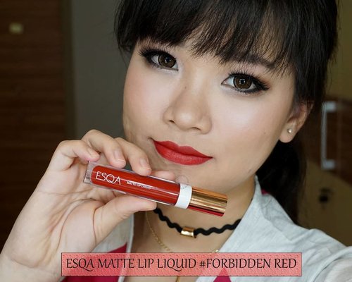 Buat yg suka lip cream merah, nah ini ada warna merah dari @esqacosmetics 😉.Teksturnya creamy lembut dan sekali swipe udah langsung keluar warnanya 😍 cantik kan 😎#clozetteid #starclozetter #charisceleb #esqalipcrayon#bunnyneedsmakeup #bvlogger #gengbvlog #beautiesquad #indobeautysquad #indobeautygram #beautybloggerindonesia#wakeupandmakeup#jogjabloggirls #BeautyInfluencer #tampilcantik #reviewmakeup #makeupaddict