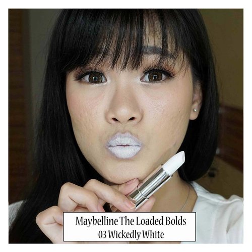 💄
@maybelline The Loaded Bolds - 03 Wickedly White
.
Lipstick unik lainnya adalah warna putih 💞💞
https://youtu.be/TolucxYiWtM
.
#LucixMNY
#LucixSociolla
#MaybellineIndonesia
#MaybellineLoadedBolds 
#MNYxSociolla
#ClozetteStar #ClozetteID #JogjaBloggirls #bvloggerid #Beautiesquad #IndonesianBeautyBlogger #BloggerIndonesia