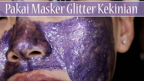 KEREN MASKERNYA BERGLITTER !!! REVIEW PRRETI BLINGLI DIA PURPLE PEEL OFF MASK MASKER PEEL OFF - YouTube