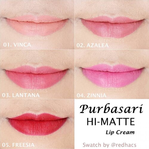 Lip swatch lengkap dari kelima warna Hi Matte Lip Cream dari @purbasari_indonesia 
Warnanya cukup lengkap loh mulai dari nude sampai merah. Warna warna ini sudah dirancang khusus agar cocok dengan warna kulit wanita Indonesia. Gak ganya coverage dan pigmentasi tinggi, Purbasari Hi Matte Lip Cream juga mengandung UV Protectant loh agar bibir kita terlindung dr bahaya sinar UV. 
Yuk cek review lengkap di blog aku. 💋💋
.
.
Thank you @sbybeautyblogger dan @purbasari_indonesia uda kasi kesempatan nyobain lip cream idaman. #Purbasari_HiMatte
#PurbasariBeMatte
#meetyourtruemate
#SbybeautybloggerXPurbasari
#SBBxPurbasariHiMatte
#ClozetteID
#beauty #makeup #makeupaddict #makeupjunkie #makeover #ClozetteID #beautyblogger #beauty  #indonesian #bblogger  #instamakeup #instabeauty #beautybloggerid #beautybloggersurabaya #surabayabeautyblogger
#indonesiangirl #lipstickjunkie #lipstickhoarder