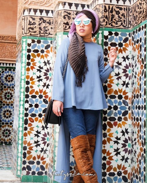 You can handle whatever life throw at you. #bloggerbabes #bblogger #bloggerstyle #bloggerslife #fashionblogger #hijabfashion #chichijab #indobeautyblogger #indonesianbeautyblogger #morocco #benyoussefmadrasa #maroko #travelmorocco #marrakech #fullcolor #clozetteid
