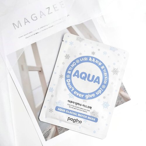 Pogino Aqua Glacial Water Mask
.
I got this mask from @skencos a few months ago. I'm sure my Indonesian beauty friends don't know much about this brand, so do I. Thank you so much @skencos for giving me the chance to try some masks that I didn't even know they were exist 😁.
.
The main ingredient is Glacial Water, supplies moisture to skin & helps in temperature care. The other ingredients are Complex Hyaluronic Acid, Rosa Centifolia Flower Extract & Bambusa Vulgaris Water provide a refreshing feeling on dry skin, regulates skin balance  and helps maintain lively & moist skin.
.
The sheets is very thin, using nude mask sheet made from 100% natural vegetable materials.
.
If you look at the packaging there are snowflakes pictures, I assume that this mask will provide great soothing or cooling sensation. But it turns out it only provides soft soothing sensation.
.
It has a lot of essences, it looks like I can use it to take a shower, 😂😂😂. The essence is clear and slightly viscous, not greasy but a little bit sticky. With hints of a refreshing musk and powdery scent.
.
I used this mask for 30 minutes, I really liked the sheet material that adheres well on my face. It felt so comfortable and the scent gave me relaxation. After I took off the sheet, the essence left on the face felt a little bit sticky and needed time to be absorbed. Just as its claimed, I felt my skin become moist and well hydrated after using this mask.
.
.
.
.
.
#kbeauty #koreanbeauty #kskincare #koreanskincare #koreanmask #koreansheetmask
#clozetteID #beauty #beautyblogger #beautyreview #beautycommunity #skincare #skincarereview #skincarecommunity #skincareroutine #skincarediary #skincarelover #sheetmask #sheetmaskreview #mask #maskreview #sheetmasklover #sheetmasksddict