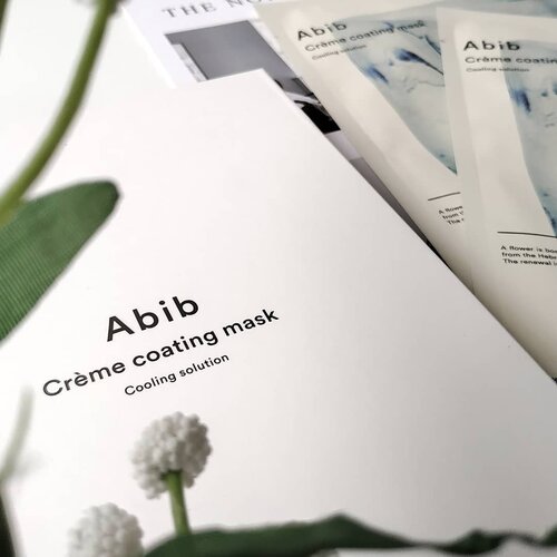 Abib Crème Coating Mask - Cooling Solution
.
Another unique mask that I discovered earlier this year. What's the uniqueness of this mask? The regular sheet mask is submerged in essence, while this mask is coated with cream essence. This is certainly more practical and reduce the mess due to the drippings essence.
.
This cooling solution variant claims to cool down your skin temperature & soothe irritated skin, it seems to be very suitable for use during summer & for sensitive skin.
.
Packed in plastic which is bigger than the usual sheet mask packaging. When I opened the packaging, I found another clear plastic package inside. 2 pieces type, each sheet are protected with film. When I open the protective film, it feels like peeling off a sticker and then sticking it on my face. It felt very strange at first, but later I found out that this was a fairly easy and practical way, and no more messy essence.
.
I thought that this mask would have a cooling sensation, seeing some soothing ingredients like Centella Asiatica & Tea Tree, but apparently during the use I didn't feel any cooling sensation.
.
After 20 minutes I took the mask and the cooling sensation suddenly appears and I love it! when I massage the remaining creamy  essence it turns into water droplets, and it's so soothing!
.
How was the results? As its claim! This mask instantly reduces the redness and cool down my irritated skin, besides that my skin feels moist and well hydrated.
.
I highly recommend this mask, for those of you who don't like "wet" sheet masks and need a good mask for skin irritation.
.
I'll be back with the other variant, the tone-up solution, see ya 😏
.
.
#abib #creamecoatingmask #abibmask #abibsheetmask #kbeauty #koreanbeauty #kskincare #koreanskincare #koreanmask #koreansheetmask
#clozetteID #bloggirlsid #kbbvmember #beauty #beautyblogger #beautyreview #beautycommunity #skincare #skincarereview #skincarecommunity #skincareroutine #skincarediary #skincarelover
#sheetmask #sheetmaskreview #mask #maskreview #sheetmasklover #sheetmasksddict