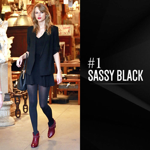 Top 10 Taylor Swift Street Style Looks We Love - #1 - Sassy Black