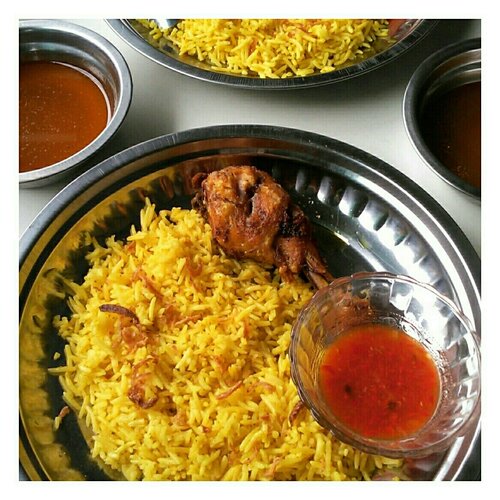 Mandi rice chicken for lunch🍛🍗 #food #arabian #lunch #lifestyle 