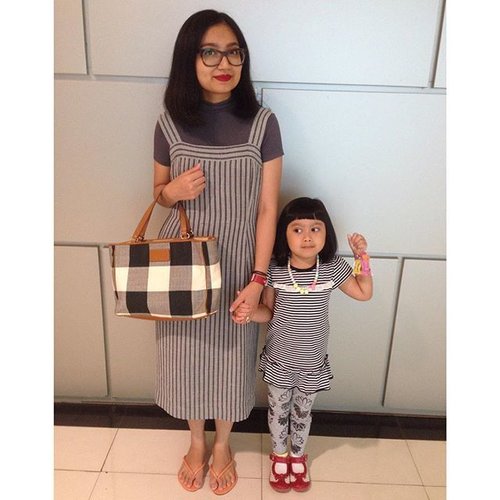Chillin' with my Girl 😌👭👩👧 Dress from @yippieyeyo, cute as always 💋 
#clozetteid #ootd #weekender #fashionindo #motherdaughter