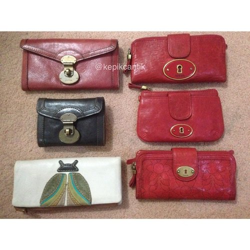 #fossiladdict #cutewallet #clozetteid #clozettedaily #collection #red
