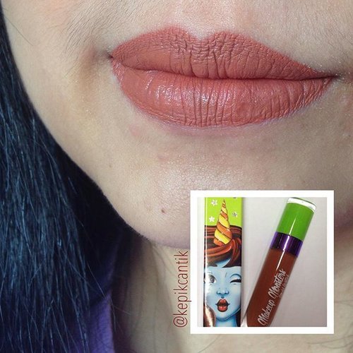 @makeupmonsterscosmetics liquid lipstick in Terracota. It looks lighter in this pic, a bit darker actually in real. Definitely one of the shade u cant miss,,,, 😙 #swatchnationid #lipenhariini #clozetteid #lipstickjunkie #lipstickaddict #lipstickoftheday