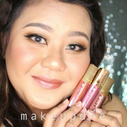 Hola! I was invited to @ltpro_official Long Lasting Matte Lip Cream Metallic launching several weeks ago, and get 1 of 3 shades. I bought the rest to swatch and review the lipstick. In my LT Pro one brand tutorial video I said that I really like the long lasting matte lip cream as they super light and comfortable on my lips. And the newly launched lipcream is felt the same. 
I do like this lipstick. But my honest opinion, I should tell you that it's not as metallic as I thought. It's more like shimmery than metallic to be honest. But I love the beautiful shine it gives on my lips. My fave is no 1 which is more pink. No 2 is orange-y and no 3 is more like brown-nude. Which one do you like the most?

Thanka mbak @dessyvi for inviting me. Love 😘😘😘 PS: I'm wearing lashes from @morisse_bulumata no 3632

#ltprometallicmattelipcream #LTPro #lotd #lipstick #ClozetteID #beautynesiamember