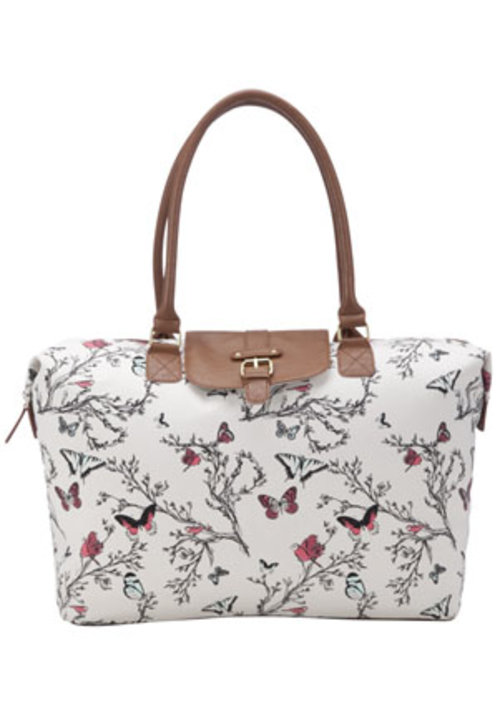 Clothing at Tesco | F&F Butterfly Print Canvas Weekend Bag > bags & purses > New In  > Women