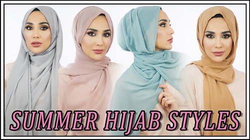  12 Easy Summer Hijab Styles | Amena - YouTube