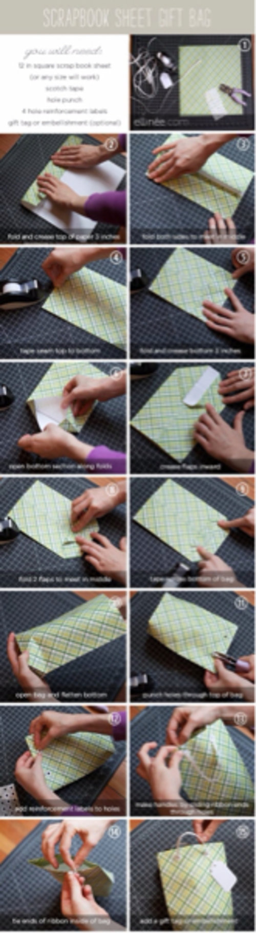 Ways to make a paper bag (source : pinterest )