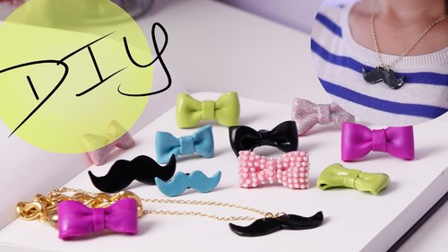 DIY Accessories: How to Make a Cute Bow Ring & Mustache Necklace | ANN LE - YouTube