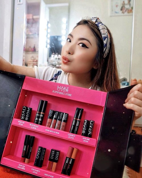 HAPPY INTERNATIONAL LIPSTICK DAY! 💋—I’m in Lipsticks Heaven! Talking about all these different shades from @makeoverid 😍 Got 9 types of lip products, each with different finish that leaves me starstruck; Creamy Lust Lipstick, Melted Metallic Lip Cream, Intense Matte Lip Cream, Clique Matte Lip Stylo, Ultra Shine Lipstick, Color Stick Gloss Crayon, Ultra Hi-Matte Lipstick, Liquid Lip Color & Color Stick Matte Crayon 💄 My favorite has got to be the metallic lip cream one, since it’s so rare to find one with this kind of finish and texture! 💘—BTW A QUICK SURPRISE GIVEAWAY FOR YOU ALL! (Closed at 6 pm, announced at 7 pm) —RULES OF THE GAME;1. Follow @makeoverid & @priscaangelina2. Like this post3. Comment 4 Make Over lipsticks that you LOVE including the shade (ex. intense matte lip cream 03 secret, liquid lip color hazelnut, etc)4. WINNER WILL GET ALL 4 LIPSTICKS OF THEIR WISH ✨🧚🏼‍♀️5. GOODLUCK AND START LISTING BELOW!—#LipsForAll.........#beauty #lipstick #portrait #beautyblogger #blog #makeupjunkie #dreamy #beautyenthusiast #beautyinfluencer #beautyjunkie #blogger #influencer #lifestyle #bloggerstyle #fashionblogger #tampilcantik #ulzzang #love #clozetteid #makeup #makeupreview #giveaway #giveawayindonesia #giveawayindo #makeupgiveaway #giveawaymakeup