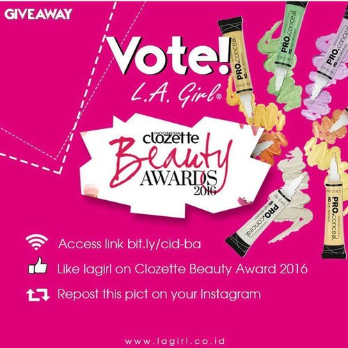 Ayo vote LA girl di Clozette Beauty Awards

Barangkali bisa dapetin warna2 baru concealer LA girl lho hanya dengan vote. 😉

#clozetteid #indobeautygram