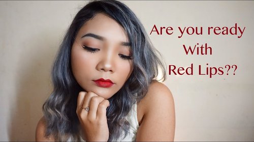 SIMPLE MAKEUP TUTORIAL WITH RED LIPS - LIDYA AGUSTINE (ENG) - YouTube