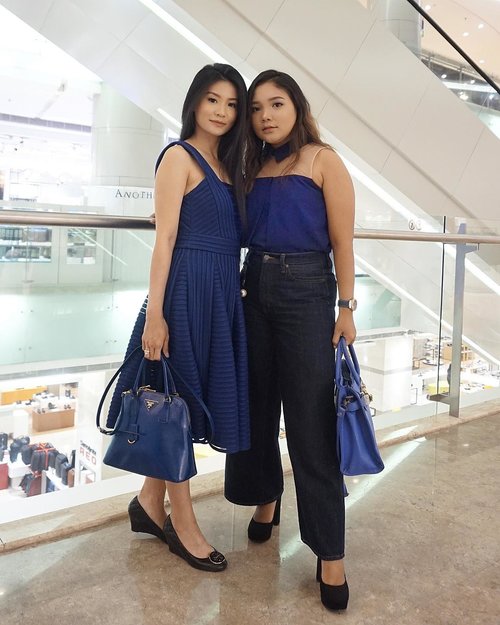 Blue outfit for today's event with my cici @rlinachang ✨ ...#ootd #outfitoftheday #beautyevent #beauty #beautyblogger #beautyenthusiast #fashion #fashionstyle #style #blueoutfit #clozetteid #thesaemid