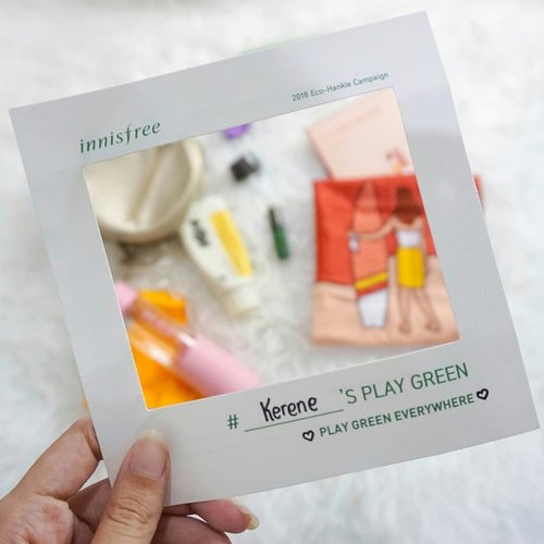So this is how i #playgreen ! [ Kerene's Play Green 💚🌿 ]
-
You can swipe left for details, 
The main core of my #playgreen is using eco-friendly products especially skin care! Fyi, i have already used Innisfree products long before it has official stores in Indo. I love all the formula, packaging and most importantly the reusable bag that they provide everytime we purchase something ( so thoughtful). My current fav is green tea seed serum 👍

Most of the times, especially when i go to campus i bring my bottle of water to keep me hydrated and reduce the usage of plastic bottle.
Despite of those things, i always try not to get the plastic bag from store esp when i don't buy more than 2/3 products ( sometimes i also bring reusable goodie bag or keep it inside my bag) 
Oh wait on daily basis, id rather use eyeglasses than softlens cus it lasts longer ( is this also counted as play green? lol 😁)
.
And last but not leastttt, as i've got this super cute Eco Hankie #ecohankie handkerchief on me from Innisfree as a gift, i would also love to start using it and reduce the usage of tissue paper for wiping my face and hands after cleansing. I guess that's all! 🙌😚 #innisfree #greentea #clozetteid #ecofriendly #eco #clozetteid #skincare #skincarejunkie #skincarehoarder #skincare #koreanskincare #korea