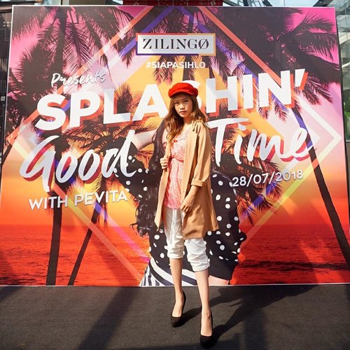 A great start, splashing good time #zilingoxpevita @zilingoid . Discover our true #siapasihlo with summer vibes. ❤
.
.
.
.
.
#KerStyle
.
.
.
.
.
#clozetteid #lookbookindonesia #wiwt #ootd #ggrep #personalstyle