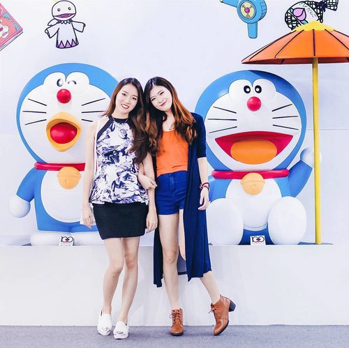 The two emons, two happy girls, and my ducky awkward smile 😏😏
#doraemon #siblings #clozetteid